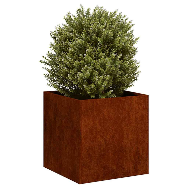 Vidaxx jardinière rouillé 40x40x40 cm acier résistant aux intempéries