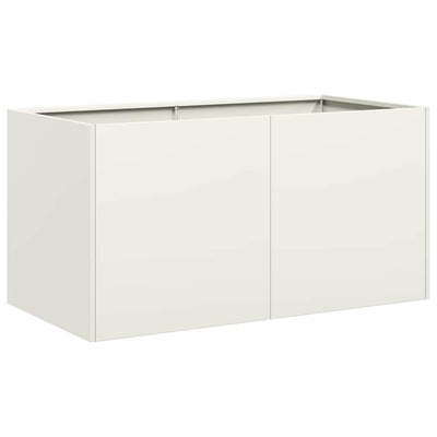 Vidaxx jardinière 80x40x40 cm acier laminé à froid blanc