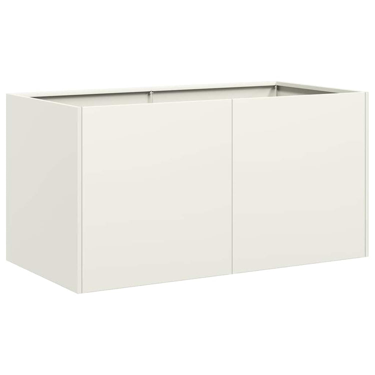 Vidaxx jardinière 80x40x40 cm acier laminé à froid blanc