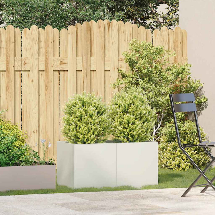 Vidaxx jardinière 80x40x40 cm acier laminé à froid blanc
