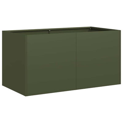 Vidaxx jardinière 80x40x40 cm acier laminé à froid vert olive
