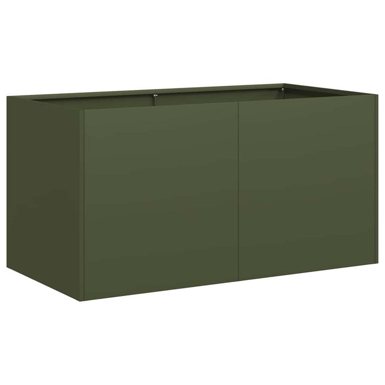 Vidaxx jardinière 80x40x40 cm acier laminé à froid vert olive