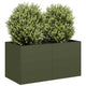 Vidaxx jardinière 80x40x40 cm acier laminé à froid vert olive