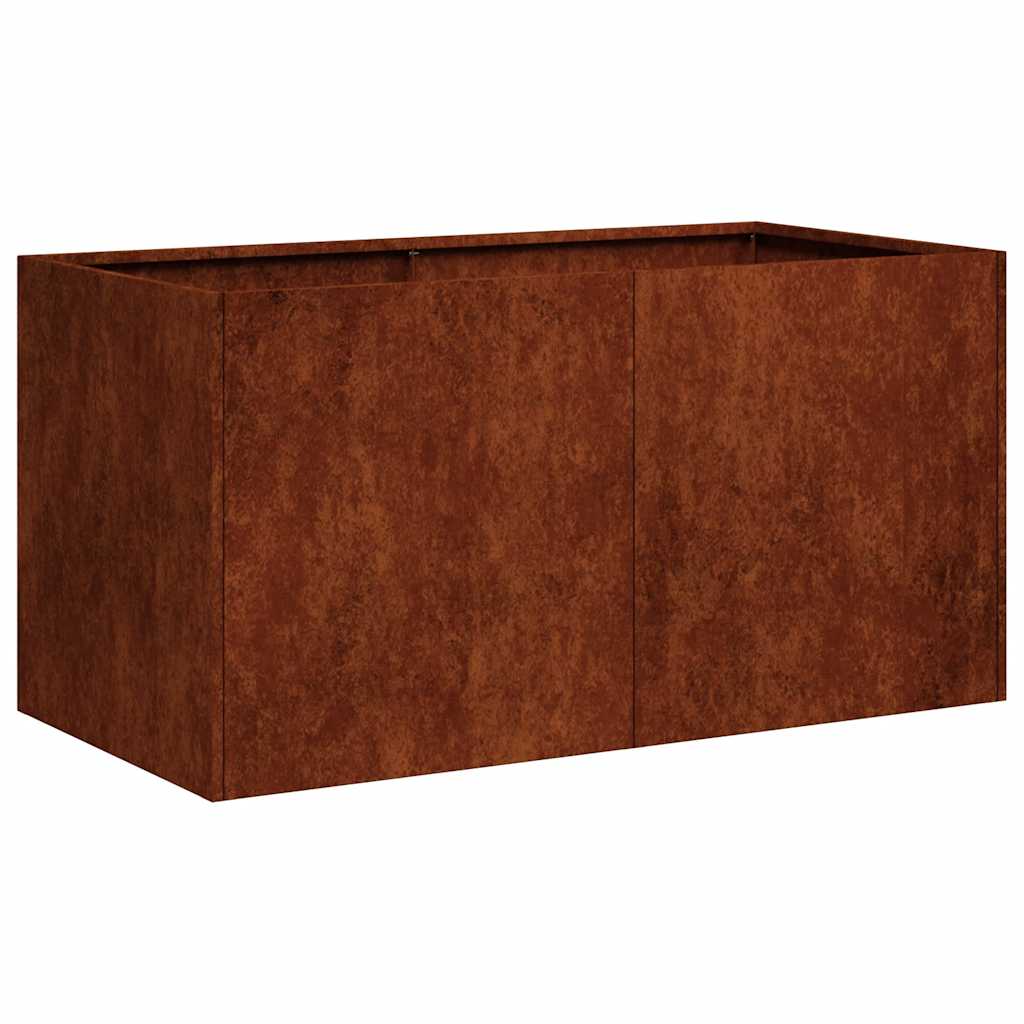 Vidaxx jardinière rouillé 80x40x40 cm acier résistant aux intempéries