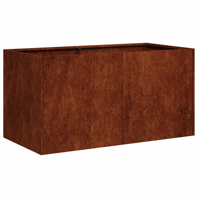 Vidaxx jardinière rouillé 80x40x40 cm acier résistant aux intempéries