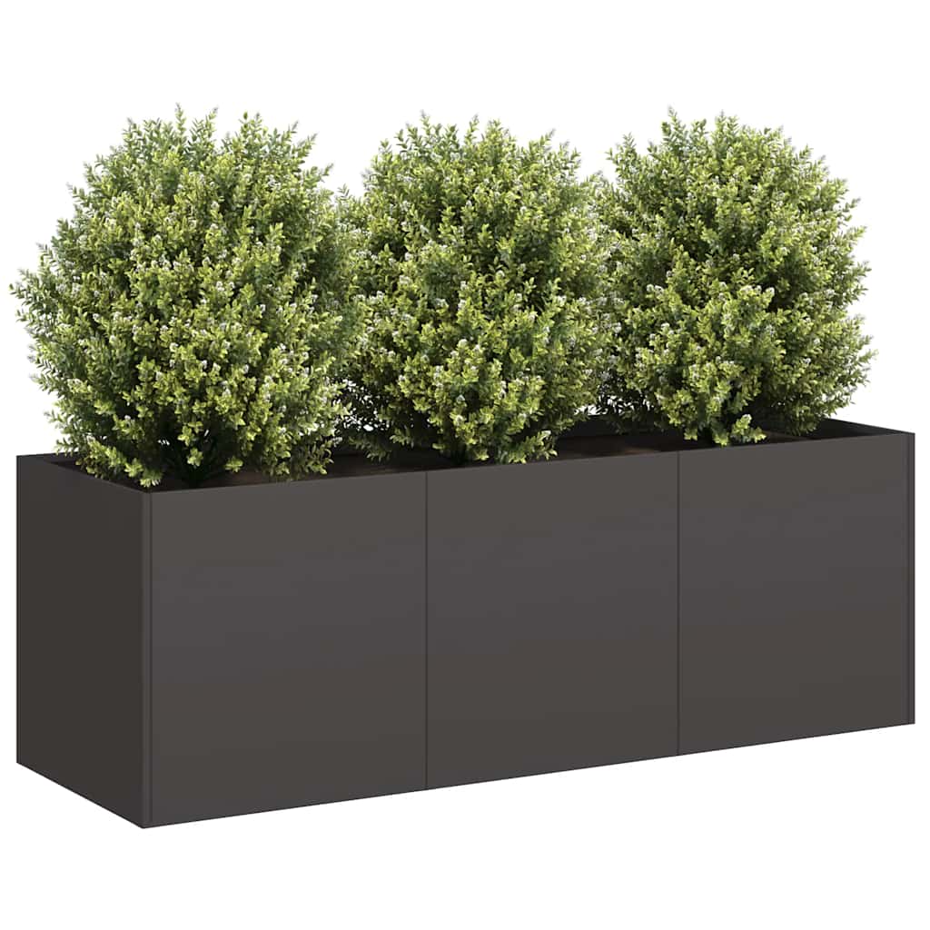 Vidaxx jardinière noir 120x40x40 cm acier laminé à froid