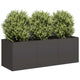 Vidaxx jardinière noir 120x40x40 cm acier laminé à froid