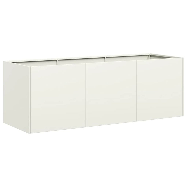 Vidaxx jardinière 120x40x40 cm acier laminé à froid blanc