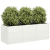 Vidaxx jardinière 120x40x40 cm acier laminé à froid blanc