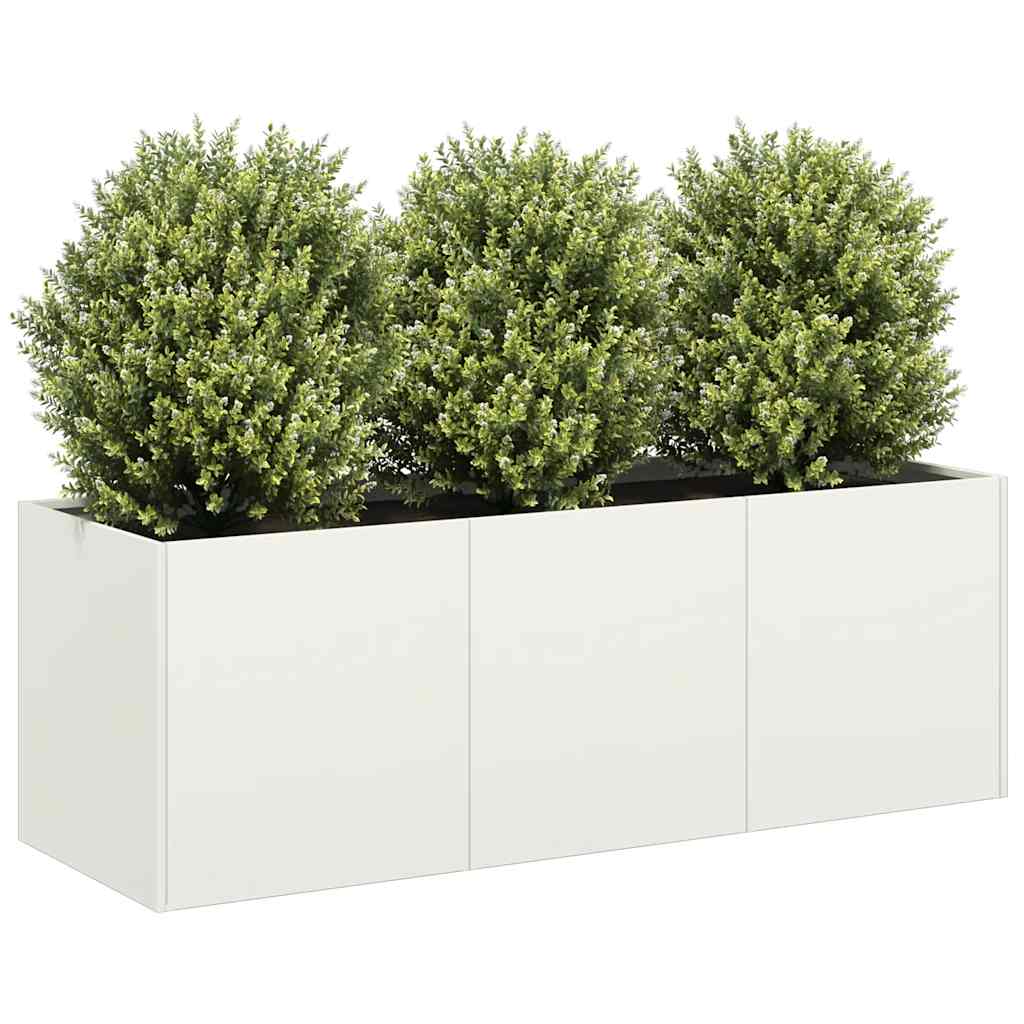 Vidaxx jardinière 120x40x40 cm acier laminé à froid blanc
