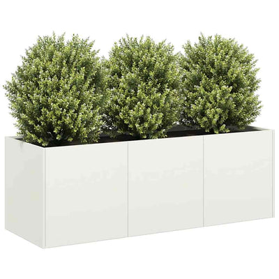 Vidaxx jardinière 120x40x40 cm acier laminé à froid blanc