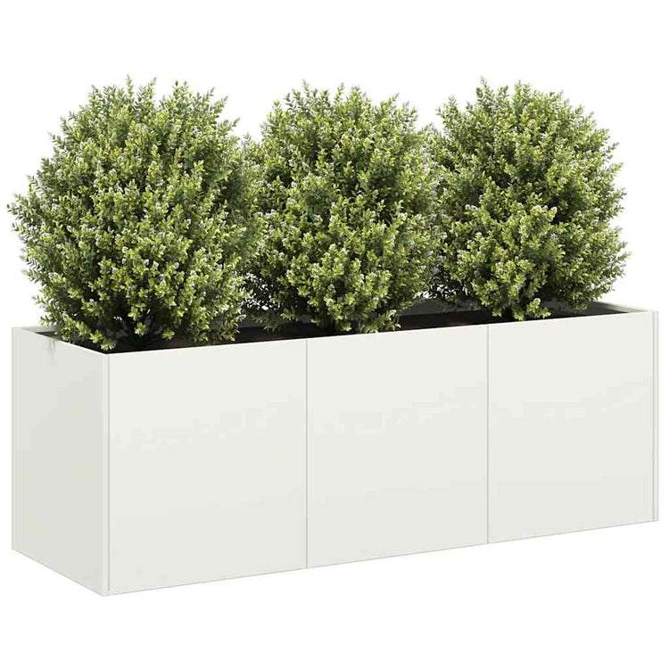 Vidaxx jardinière 120x40x40 cm acier laminé à froid blanc