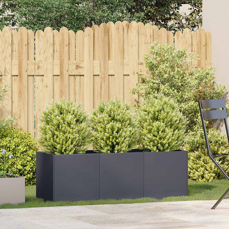 Vidaxx jardinière anthracite 120x40x40 cm acier laminé à froid