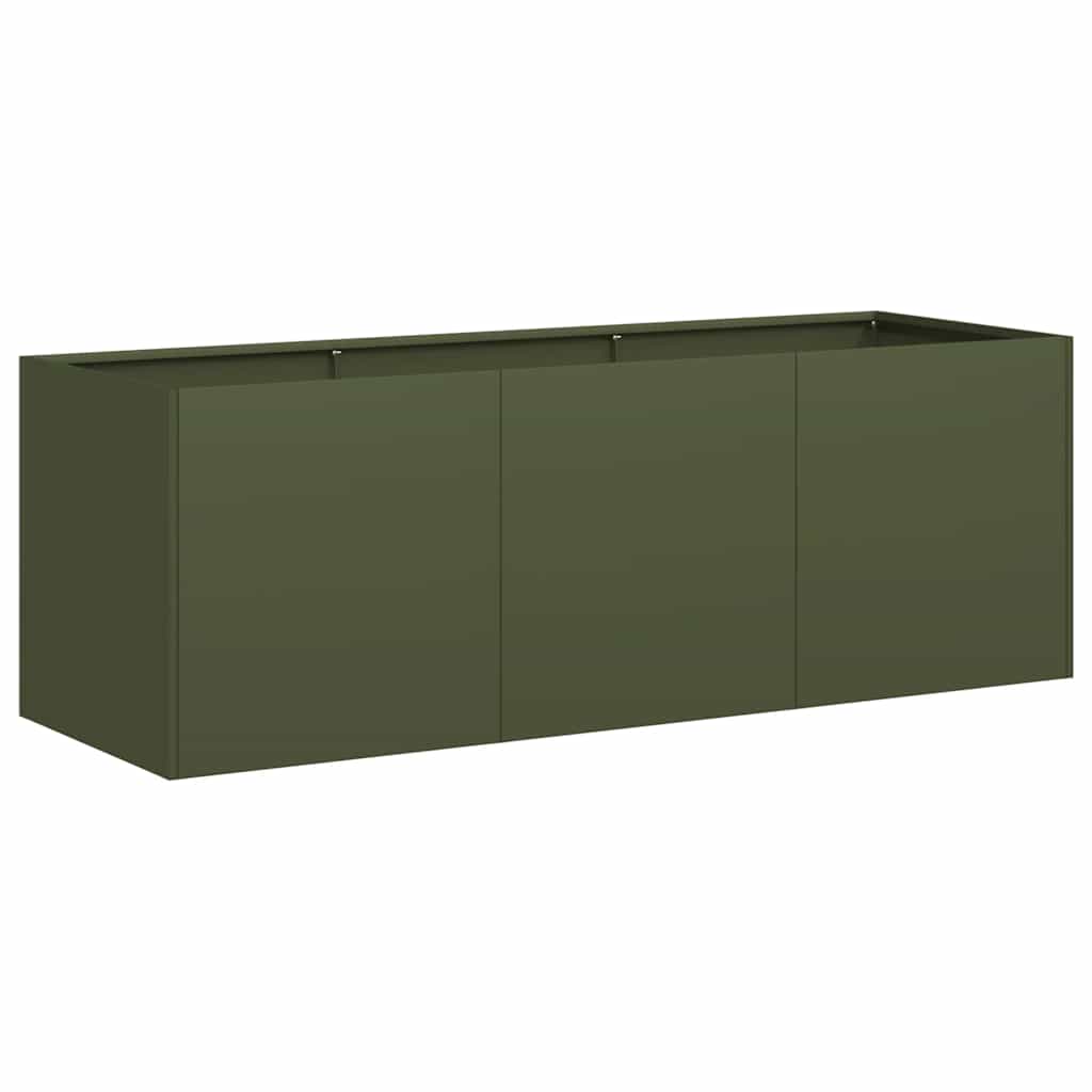 Vidaxx jardinière 120x40x40 cm acier laminé à froid vert olive