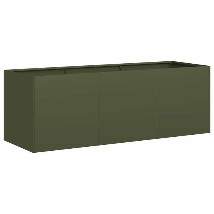 Vidaxx jardinière 120x40x40 cm acier laminé à froid vert olive