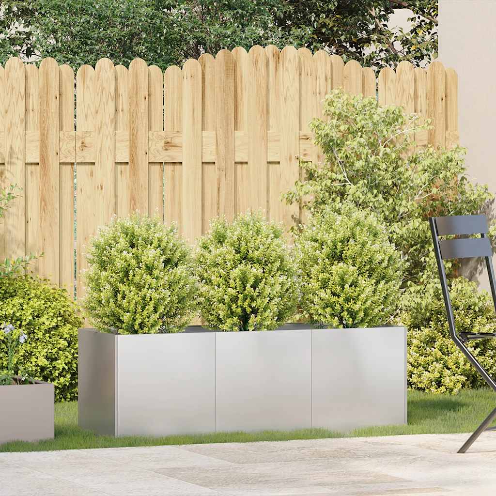 Jardinière Vidaxx 120x40x40 cm acier inoxydable