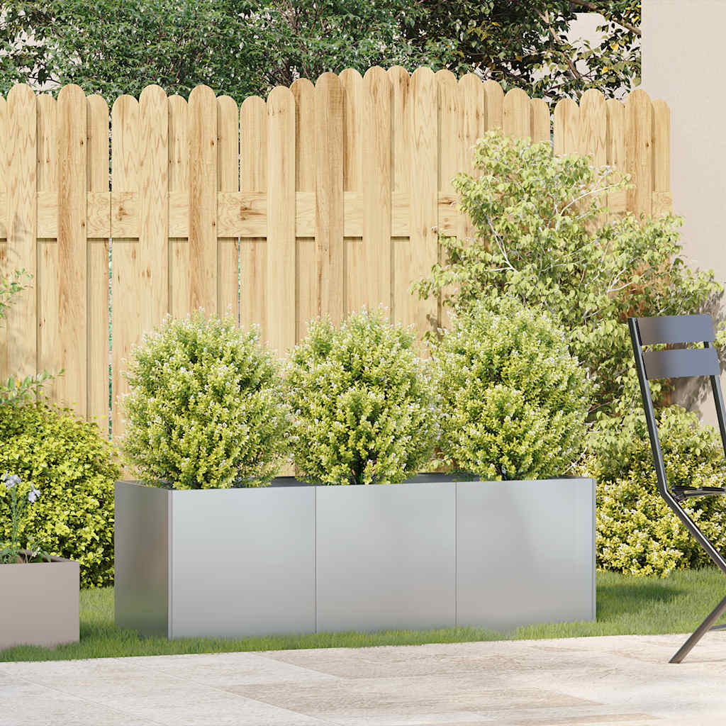 Jardinière Vidaxx 120x40x40 cm en acier galvanisé