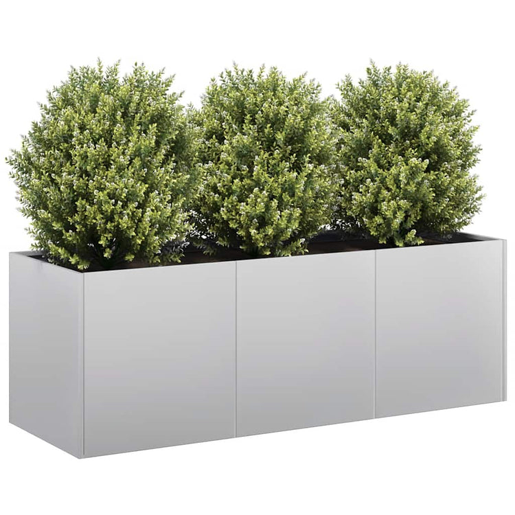 Jardinière Vidaxx 120x40x40 cm en acier galvanisé