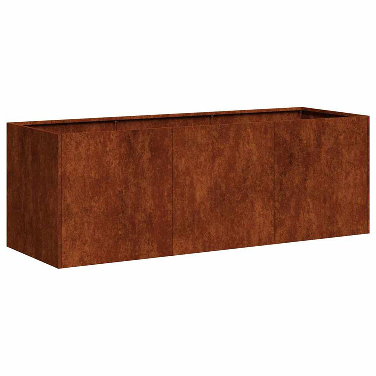 Vidaxx jardinière rouillé 120x40x40 cm acier résistant aux intempéries