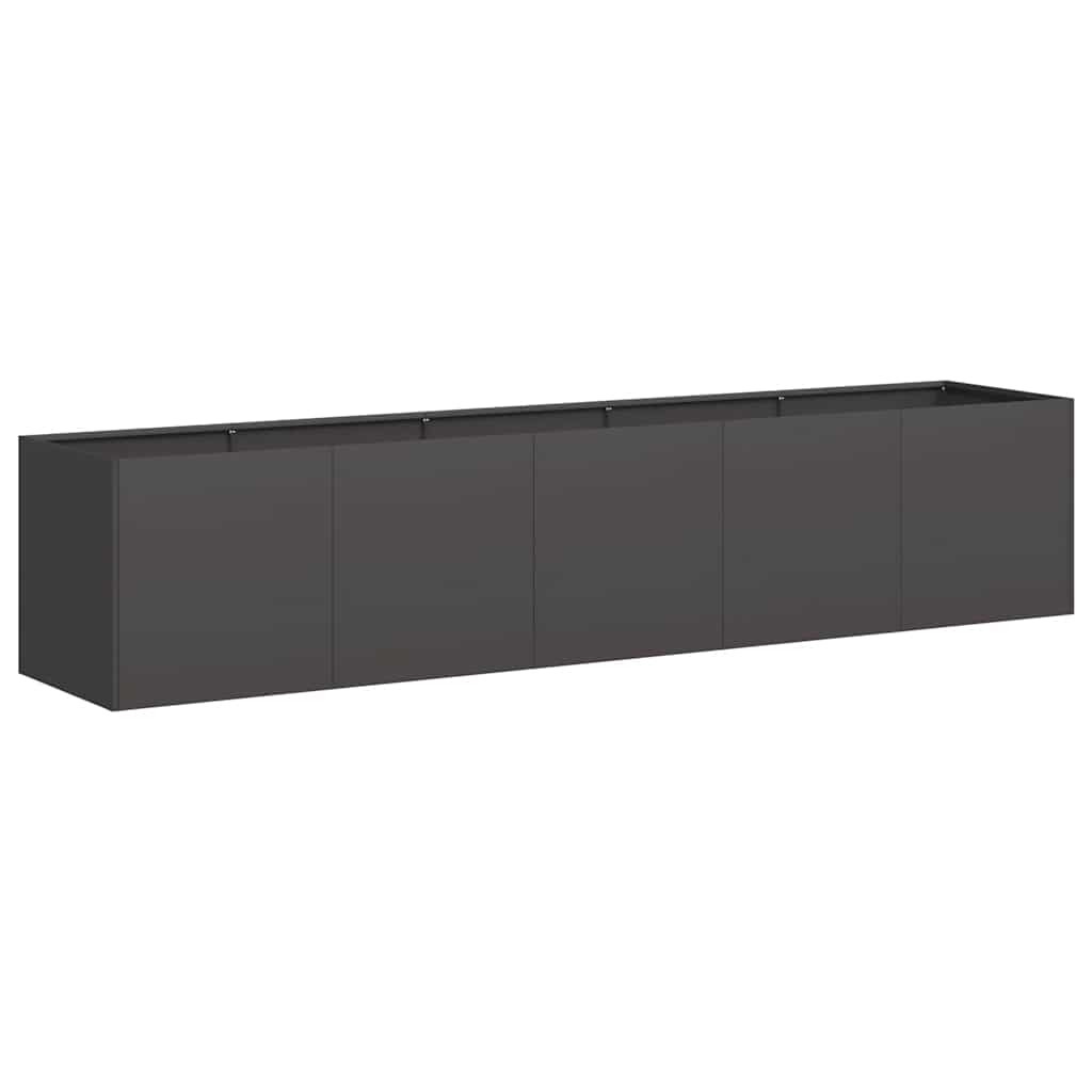 Vidaxx jardinière noir 200x40x40 cm acier laminé à froid