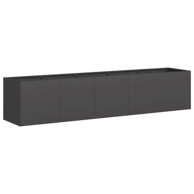 Vidaxx jardinière noir 200x40x40 cm acier laminé à froid