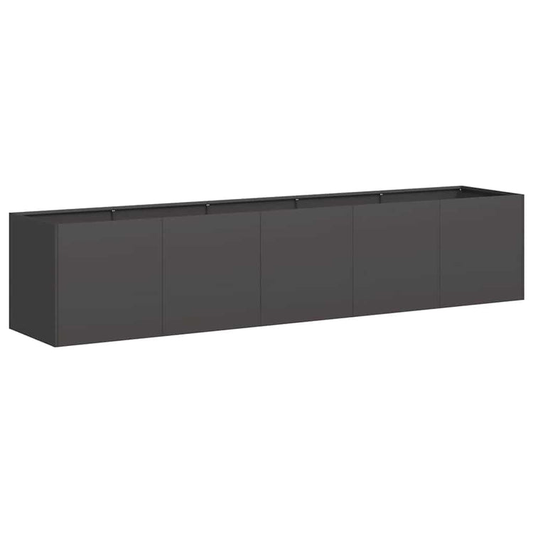 Vidaxx jardinière noir 200x40x40 cm acier laminé à froid