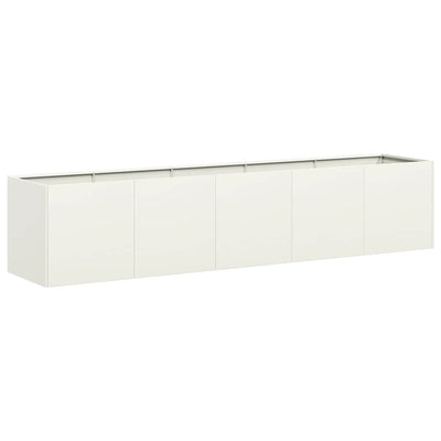 Vidaxx jardinière 200x40x40 cm acier laminé à froid blanc