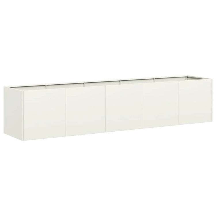 Vidaxx jardinière 200x40x40 cm acier laminé à froid blanc