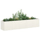 Vidaxx jardinière 200x40x40 cm acier laminé à froid blanc