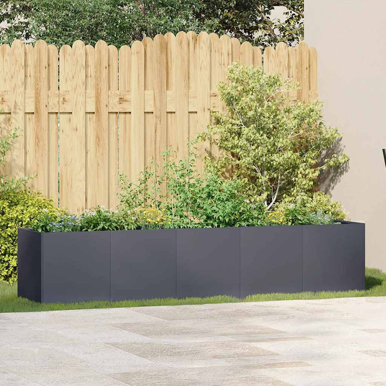 Vidaxx jardinière anthracite 200x40x40 cm acier laminé à froid