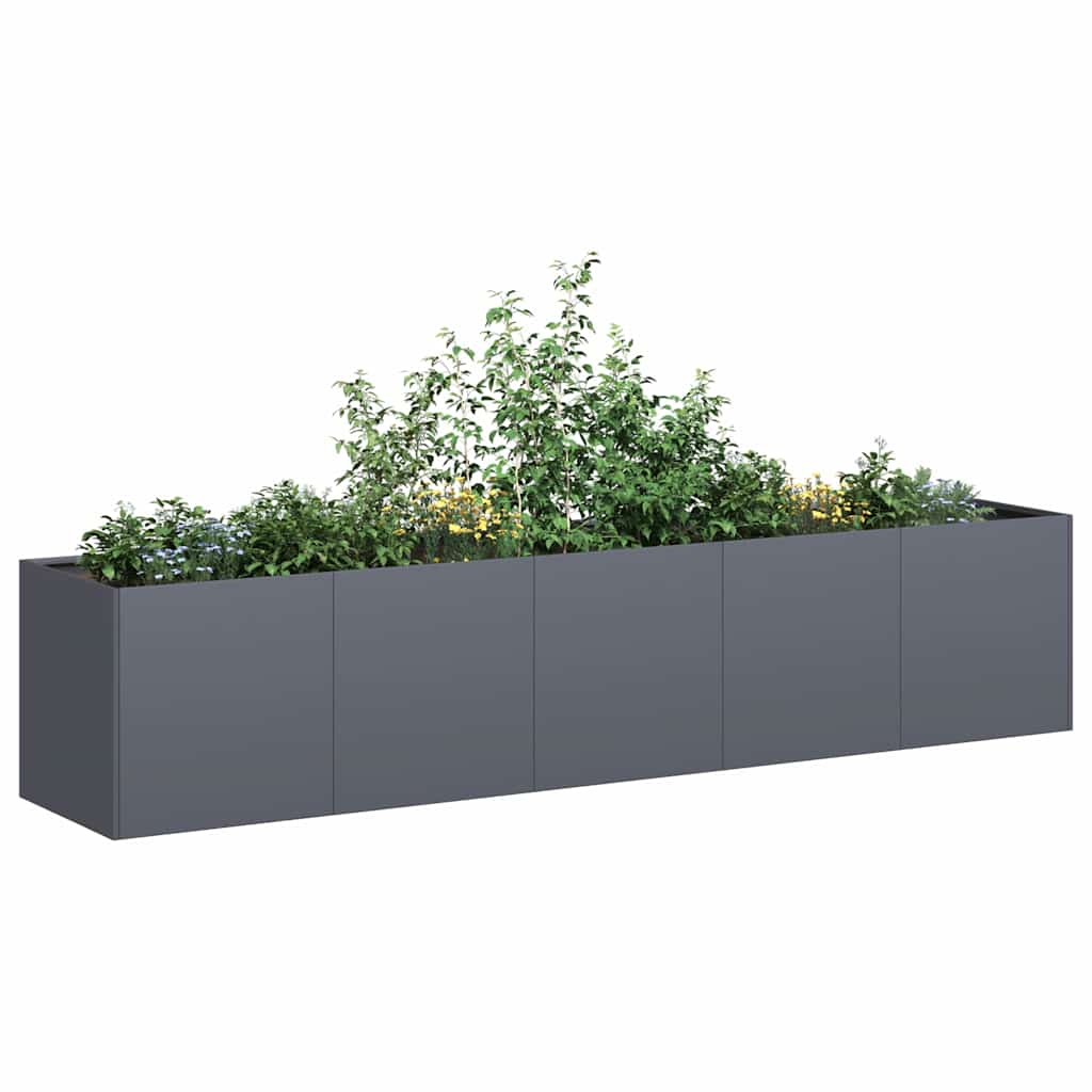Vidaxx jardinière anthracite 200x40x40 cm acier laminé à froid