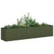 Vidaxx jardinière 200x40x40 cm acier laminé à froid vert olive