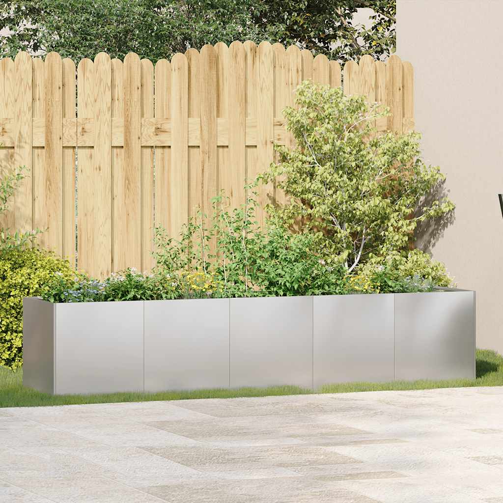 Jardinière Vidaxx 200x40x40 cm acier inoxydable
