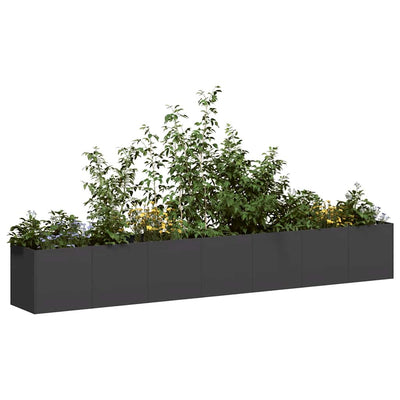 Vidaxx jardinière 280x40x40 cm acier laminé à froid noir