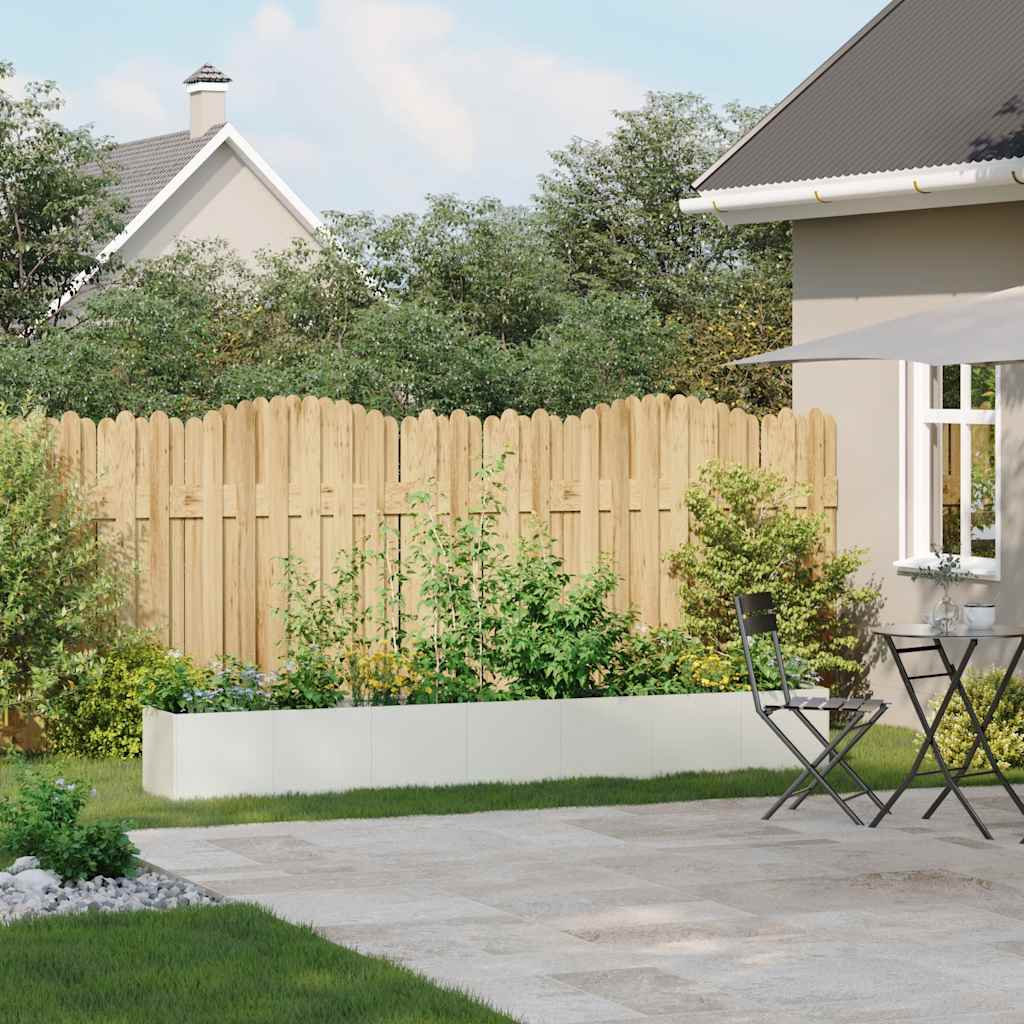 Jardinière Vidaxx 280x40x40 cm acier laminé à froid blanc