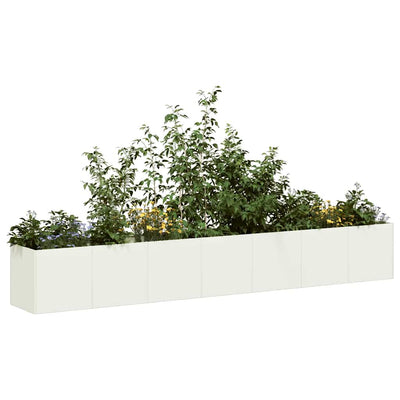 Jardinière Vidaxx 280x40x40 cm acier laminé à froid blanc
