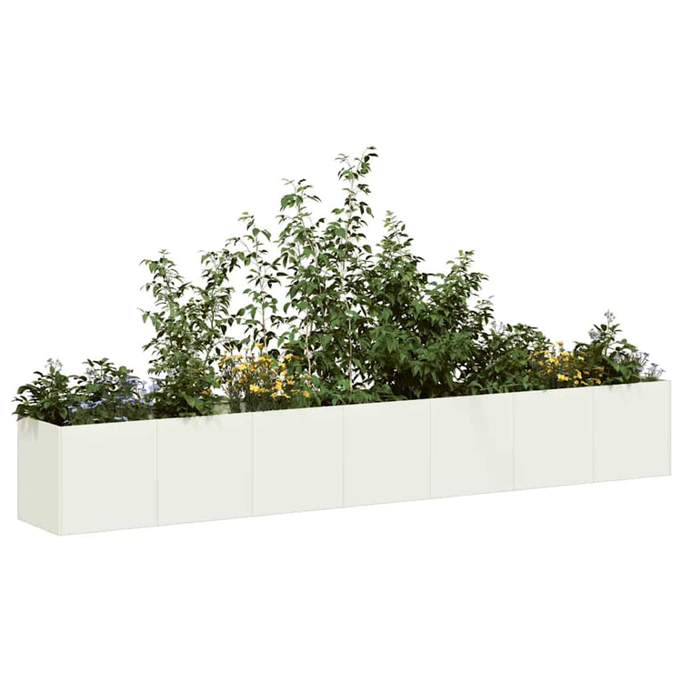 Jardinière Vidaxx 280x40x40 cm acier laminé à froid blanc
