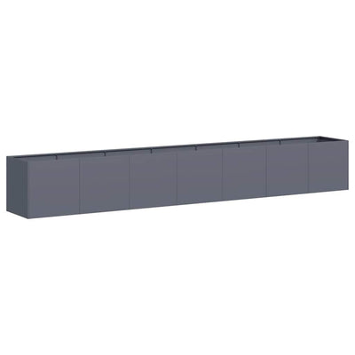 Jardinière VidaXL 280x40x40 cm acier laminé à froid anthracite