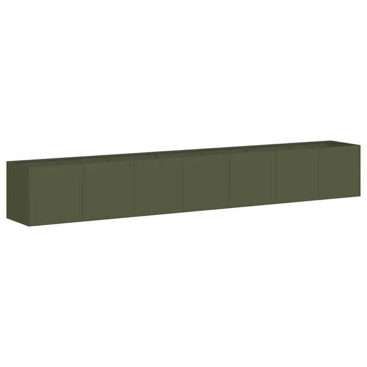 Vidaxx jardinière 280x40x40 cm acier laminé à froid vert olive