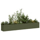 Vidaxx jardinière 280x40x40 cm acier laminé à froid vert olive