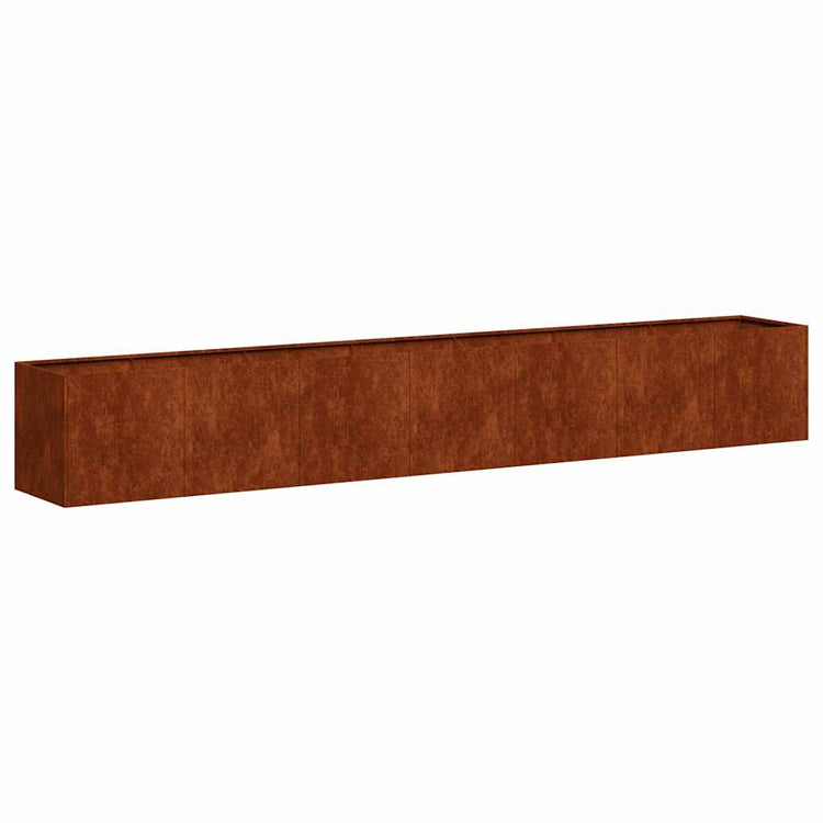 Vidaxx jardinière rouillé 280x40x40 cm acier résistant aux intempéries