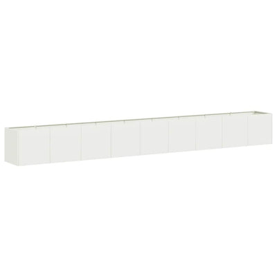 Vidaxx jardinière 360x40x40 cm acier laminé à froid blanc