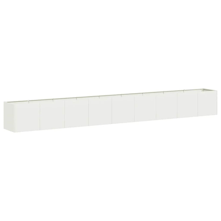 Vidaxx jardinière 360x40x40 cm acier laminé à froid blanc