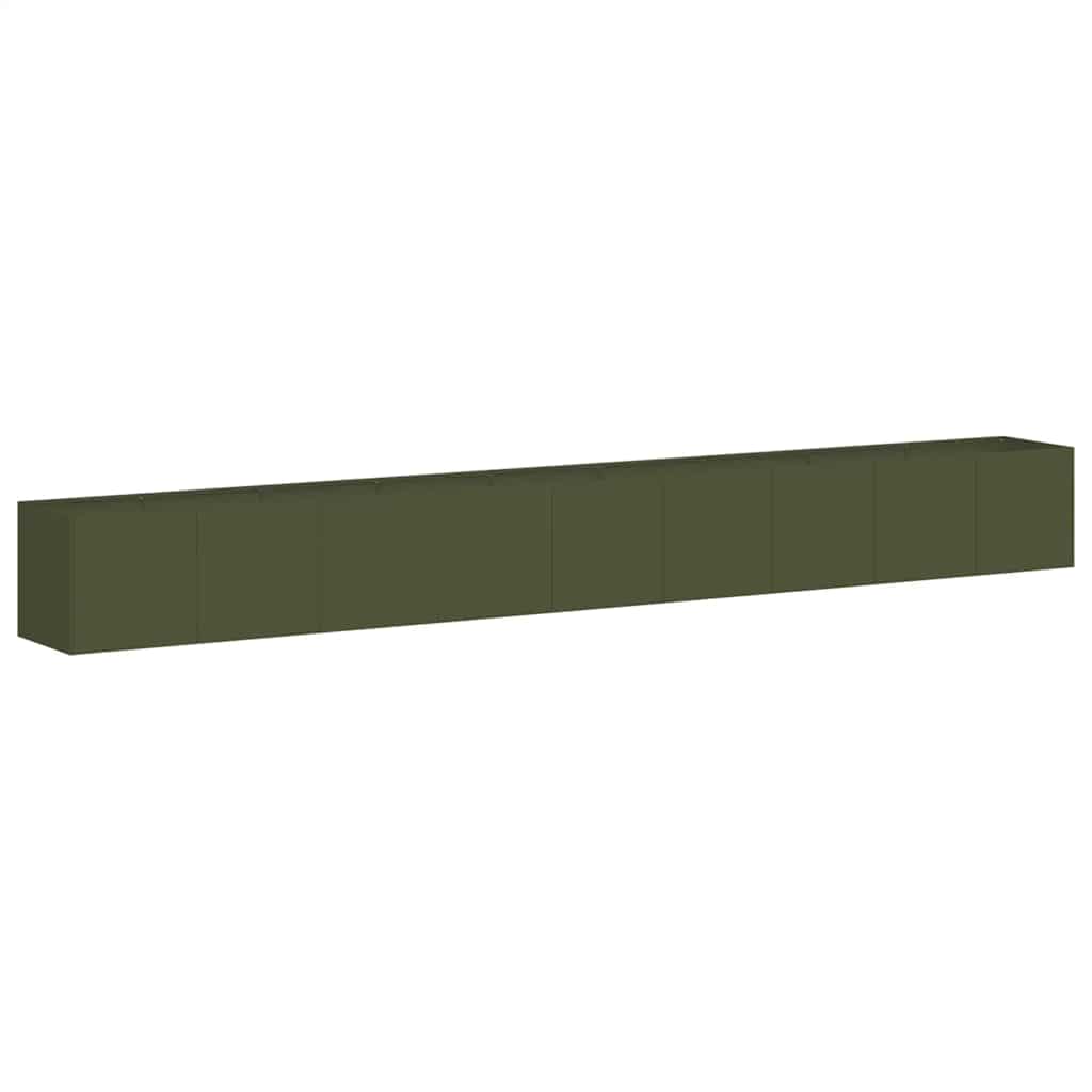 Jardinière Vidaxx 360x40x40 cm acier laminé à froid vert olive