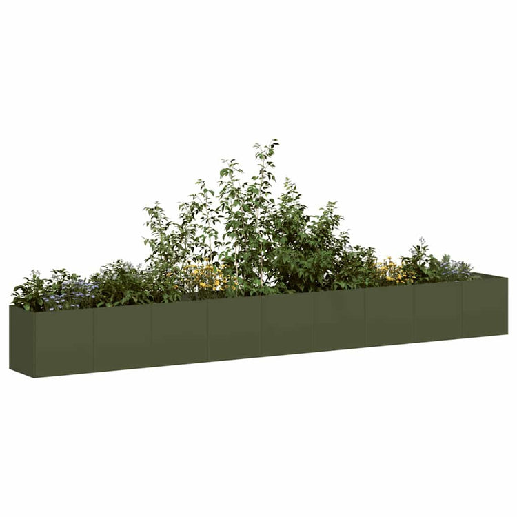 Jardinière Vidaxx 360x40x40 cm acier laminé à froid vert olive