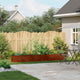 Vidaxx jardinière rouillé 360x40x40 cm acier résistant aux intempéries