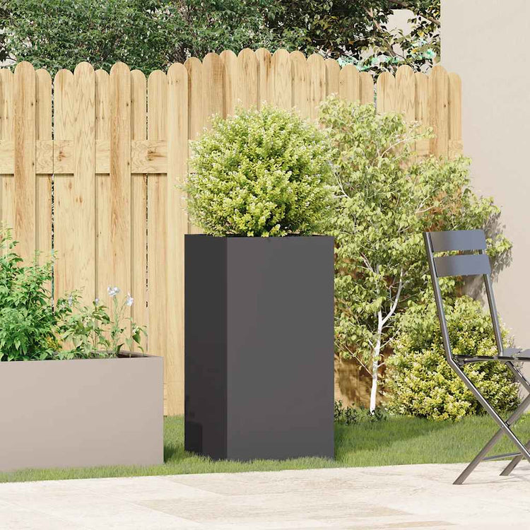 Vidaxx jardinière 40x40x80 cm acier laminé à froid noir
