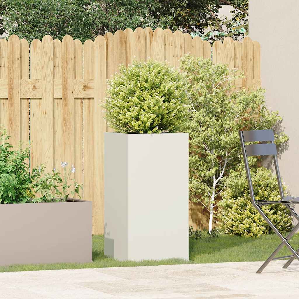 Vidaxx jardinière 40x40x80 cm acier laminé à froid blanc