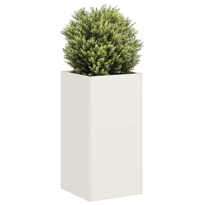 Vidaxx jardinière 40x40x80 cm acier laminé à froid blanc