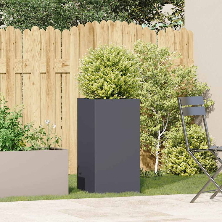 Jardinière Vidaxx 40x40x80 cm acier laminé à froid, anthracite